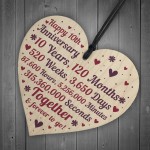 Anniversary Wooden Heart To Celebrate 10th Wedding Anniversary