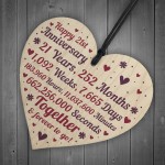 Anniversary Wooden Heart To Celebrate 21st Wedding Anniversary