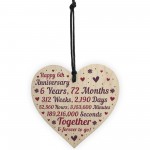 Anniversary Wooden Heart To Celebrate 6th Wedding Anniversary