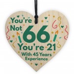 Funny Birthday Gifts Novelty 68th Birthday Gift Wood Heart Card