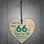 Funny Birthday Gifts Novelty 68th Birthday Gift Wood Heart Card