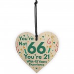 Funny Birthday Gifts Novelty 68th Birthday Gift Wood Heart Card