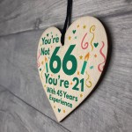 Funny Birthday Gifts Novelty 68th Birthday Gift Wood Heart Card