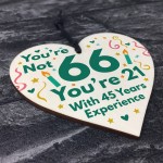 Funny Birthday Gifts Novelty 68th Birthday Gift Wood Heart Card