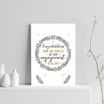 Congratulations Engagement Gift For Couple Print Personalised