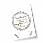 Congratulations Engagement Gift For Couple Print Personalised