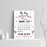 Personalised Mum Gifts Newborn Baby Gifts Mummy Calendar Print