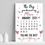 Personalised Mum Gifts Newborn Baby Gifts Mummy Calendar Print