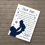 Dad Gift Personalised Daddy Daughter Gift Daddies Girl Birthday