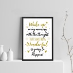 Inspirational Motivational Positive Quote Framed Print Birthday 