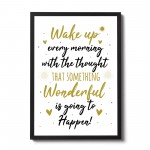 Inspirational Motivational Positive Quote Framed Print Birthday 