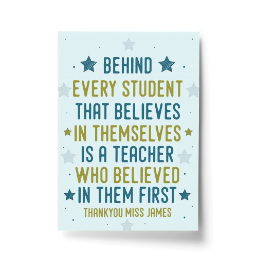 Teacher Print Gift For Teacher And Assistant Thank You Gifts