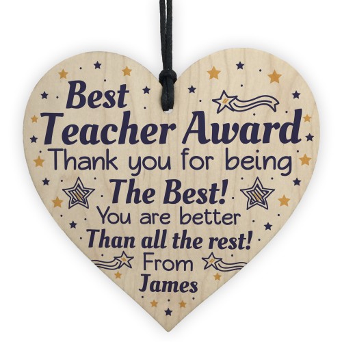 Personalised Teacher Gift Top Teacher Award Thank you Pre School