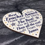 Personalised Teacher Gift Top Teacher Award Thank you Pre School