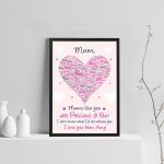 Mum Gift Poem Word Art Framed Print Birthday Mothers Day Gift