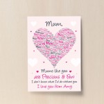 Mum Gift Poem Word Art Print Birthday Mothers Day Gift