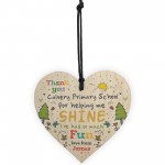 Personalised Thank You Teacher Gift Wood Heart TA Assistant 