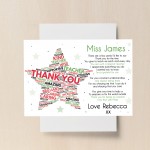 Personalised Thank You Teacher Gift Leaving School Nursery Poem