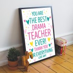 Personalised Thank You Print Gift Music Dance Drama Teacher Gift