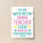 Personalised Music Dance Drama Teacher Gift Thank You Leaving