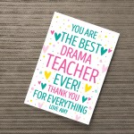 Personalised Music Dance Drama Teacher Gift Thank You Leaving