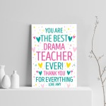 Personalised Music Dance Drama Teacher Gift Thank You Leaving