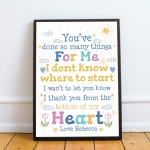 Special Thank ou Gift Framed Poem Print Teacher Mentor Volunteer