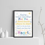 Special Thank ou Gift Framed Poem Print Teacher Mentor Volunteer