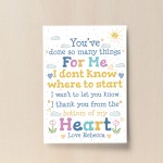 Special ThankYou Gift Poem Print Teacher Mentor Volunteer Friend