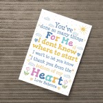 Special ThankYou Gift Poem Print Teacher Mentor Volunteer Friend