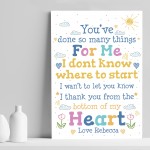 Special ThankYou Gift Poem Print Teacher Mentor Volunteer Friend