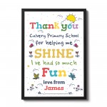 Personalised Leaving School Print Thank You Gift For Nursery