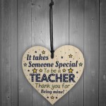 Special Teacher Gifts Teacher Thank You Wooden Heart 