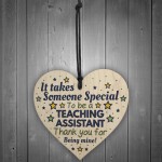 Special Teaching Assistant Teacher Gifts Thank You Wood Heart