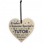 Special Tutor Mentor Teacher Gifts Thank You Wooden Heart