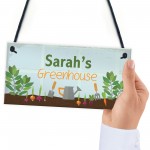 Greenhouse Sign Personalised Garden Sign Shed Sign Summer House