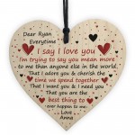 Personalised Love You Heart Special Anniversary Valentines Day