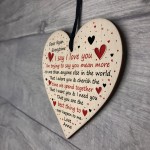 Personalised Love You Heart Special Anniversary Valentines Day