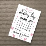 Wedding Day Gift Personalised Gift Marriage Present Heart Print