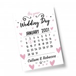 Wedding Day Gift Personalised Gift Marriage Present Heart Print