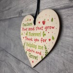 Thank You Teacher Gift Wooden Heart Leaving School Nursery Gift