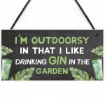 Funny Gin Gift For Home Bar Hanging Garden Shed Plaque Bar Pub