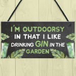 Funny Gin Gift For Home Bar Hanging Garden Shed Plaque Bar Pub