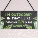 Funny Gin Gift For Home Bar Hanging Garden Shed Plaque Bar Pub