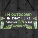 Funny Gin Gift For Home Bar Hanging Garden Shed Plaque Bar Pub