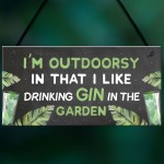 Funny Gin Gift For Home Bar Hanging Garden Shed Plaque Bar Pub