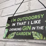 Funny Gin Gift For Home Bar Hanging Garden Shed Plaque Bar Pub