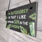 Funny Gin Gift For Home Bar Hanging Garden Shed Plaque Bar Pub