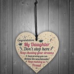 Graduation Gifts For Daughter Wooden Heart Sign Congratulations