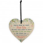 Thank You Gift Wood Heart For Teacher Assistant Nursery Gifts